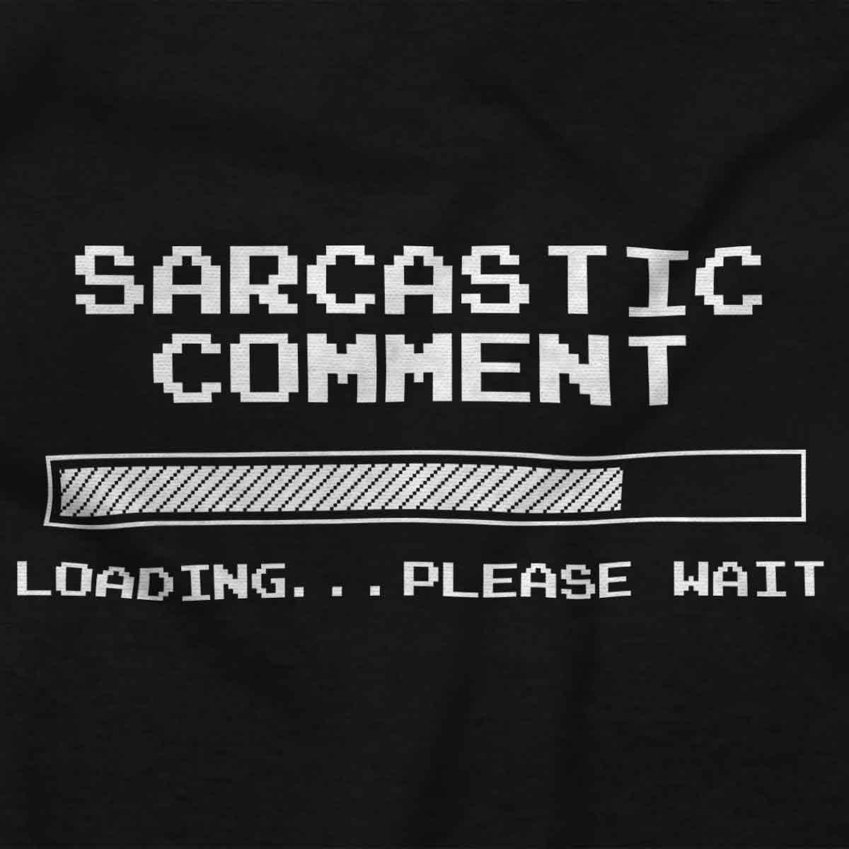 imageFunny Sarcastic Comment Loading T Shirt Humor Graphic Tee for Men and Women Geek Gamer Dad Joke ShirtBlack