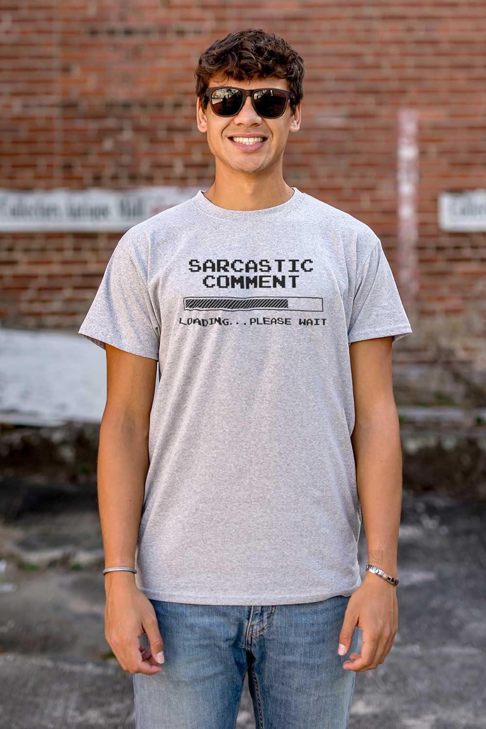 imageFunny Sarcastic Comment Loading T Shirt Humor Graphic Tee for Men and Women Geek Gamer Dad Joke ShirtSport Grey