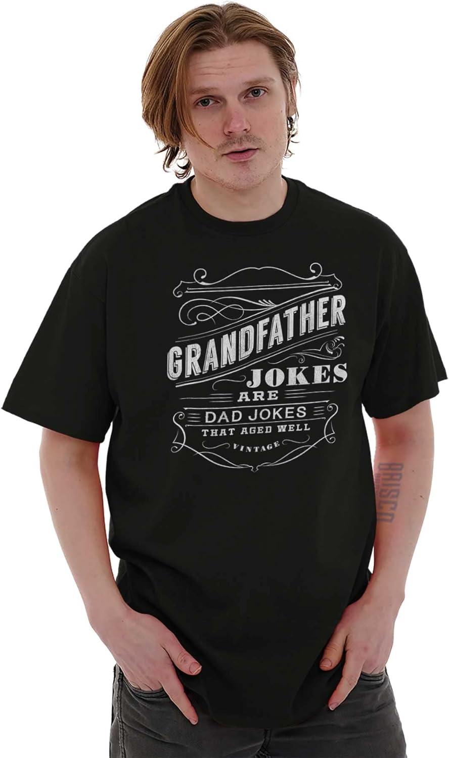 imageGrandfather Dad Jokes Funny Grandpa Mens Graphic T Shirt TeesBlack