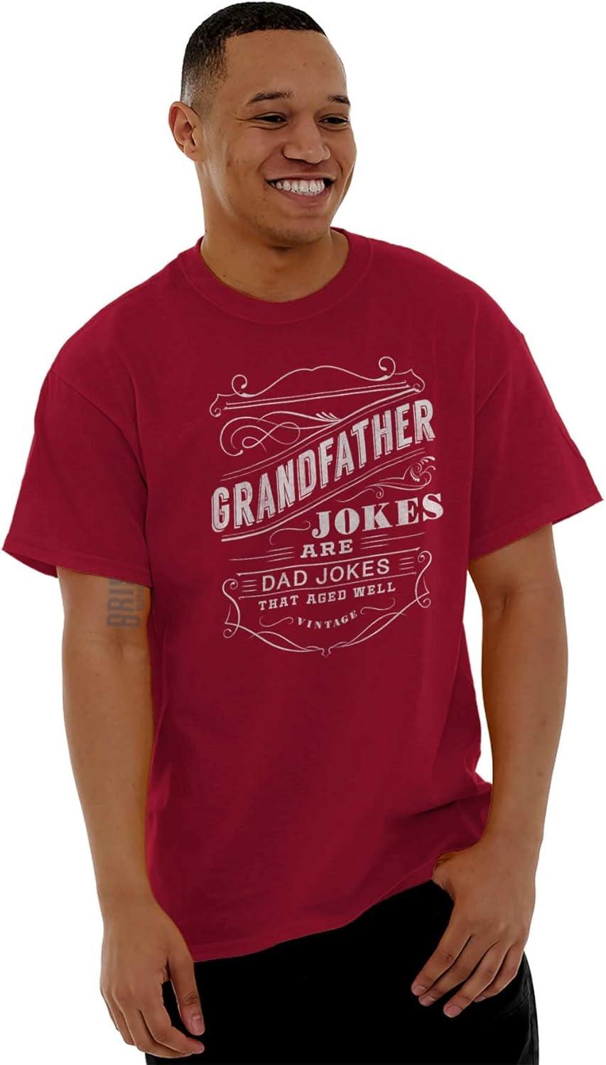 imageGrandfather Dad Jokes Funny Grandpa Mens Graphic T Shirt TeesCardinal Red