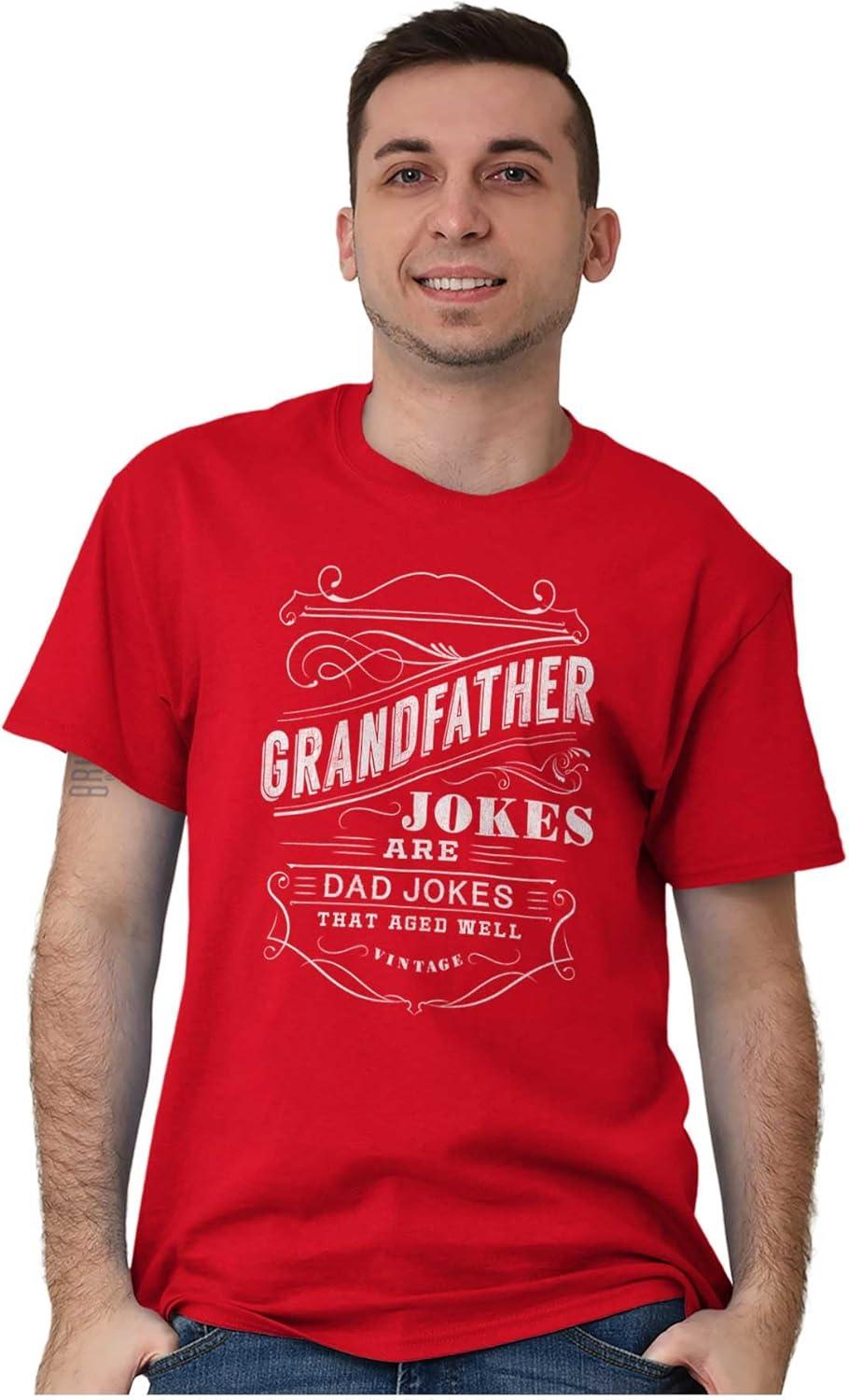 imageGrandfather Dad Jokes Funny Grandpa Mens Graphic T Shirt TeesCardinal Red