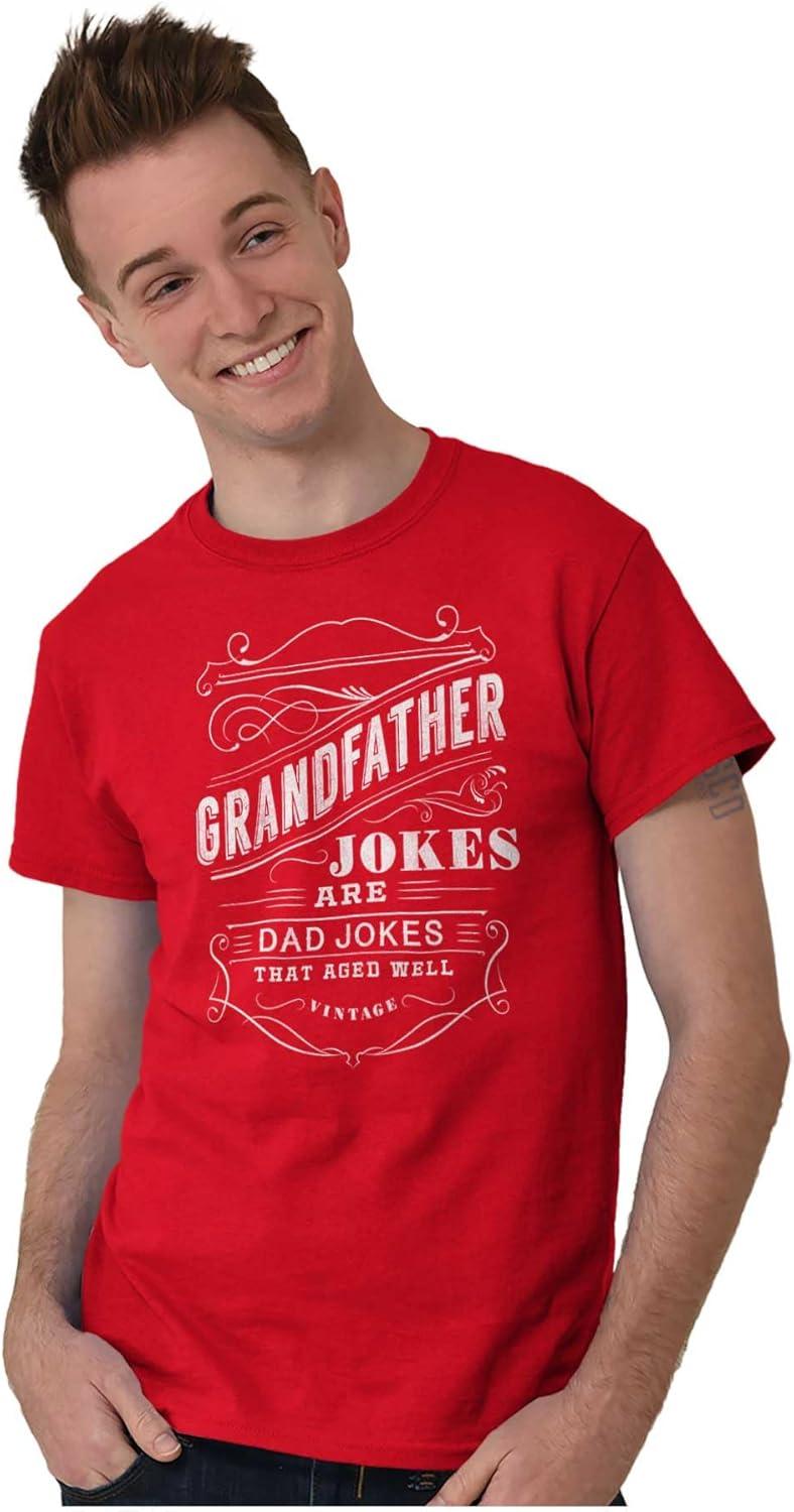 imageGrandfather Dad Jokes Funny Grandpa Mens Graphic T Shirt TeesCardinal Red