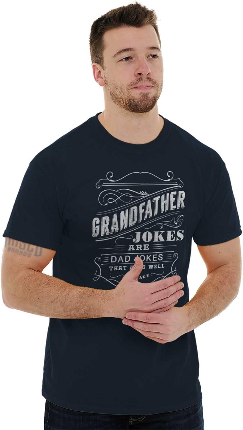 imageGrandfather Dad Jokes Funny Grandpa Mens Graphic T Shirt TeesNavy