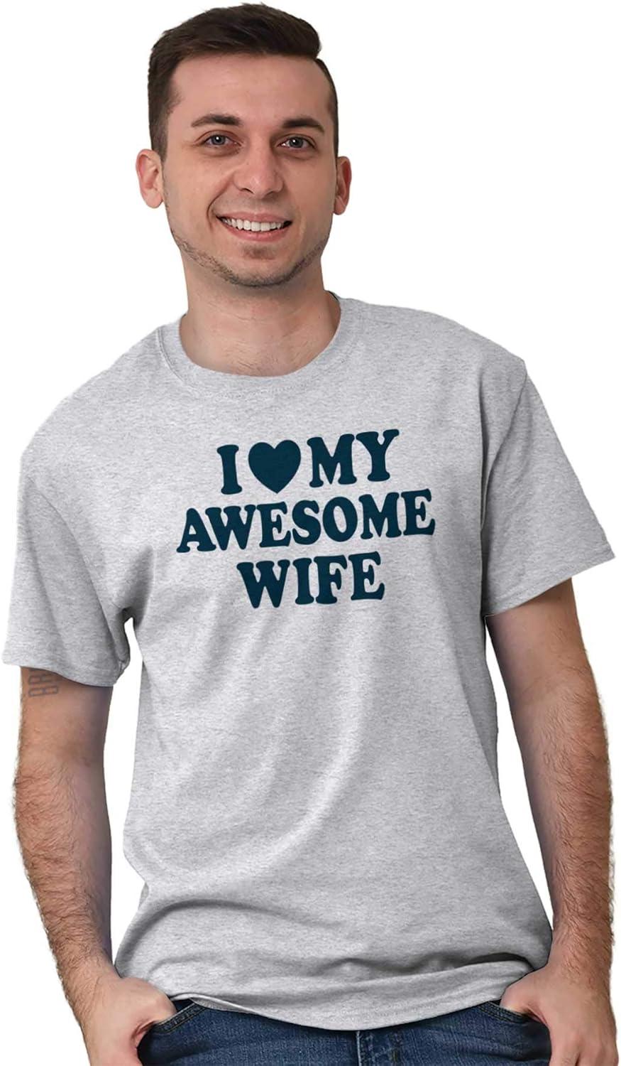 imageI Love My Awesome Wife Cute Husband Mens Graphic T Shirt TeesCarolina Blue