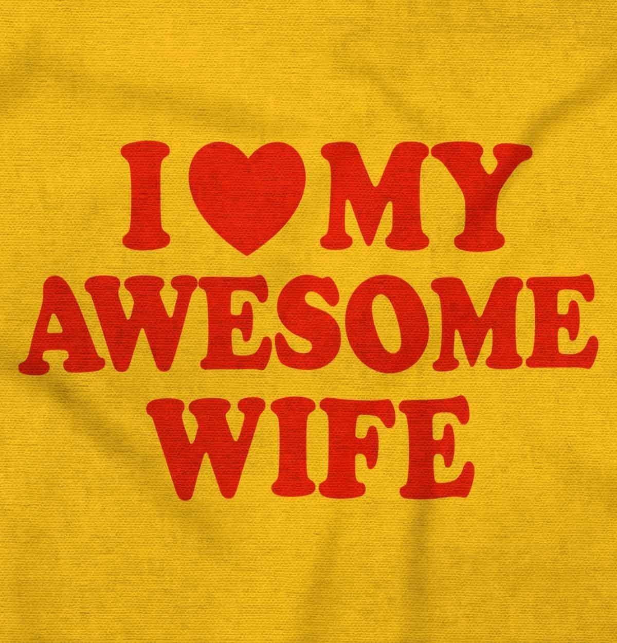 imageI Love My Awesome Wife Cute Husband Mens Graphic T Shirt TeesGold