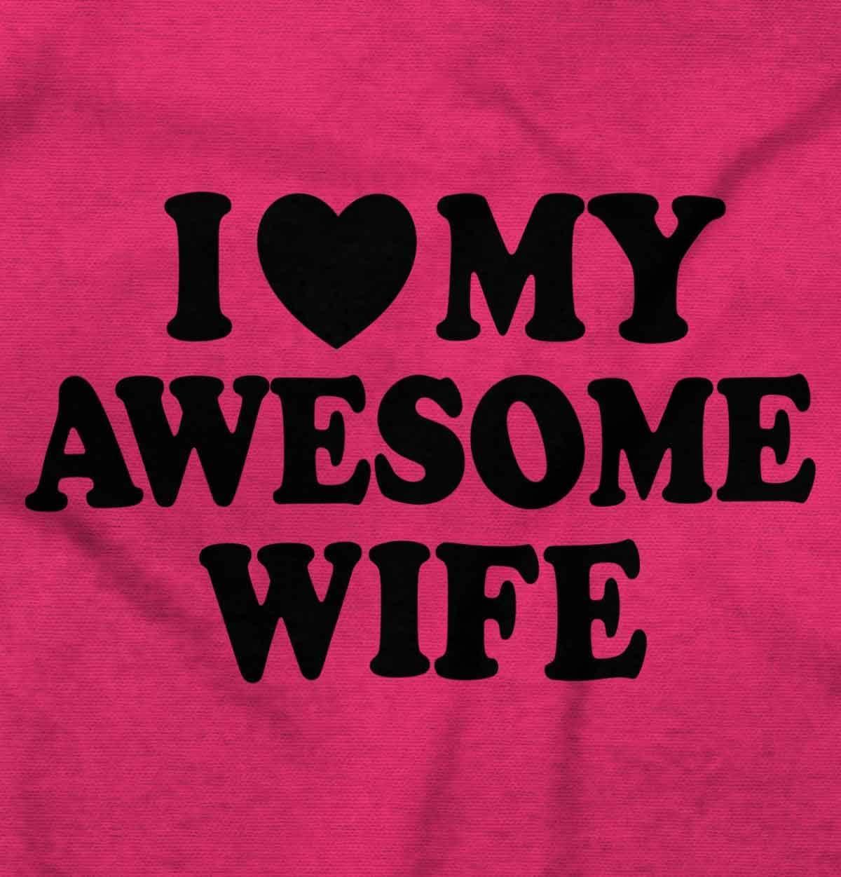 imageI Love My Awesome Wife Cute Husband Mens Graphic T Shirt TeesHeliconia