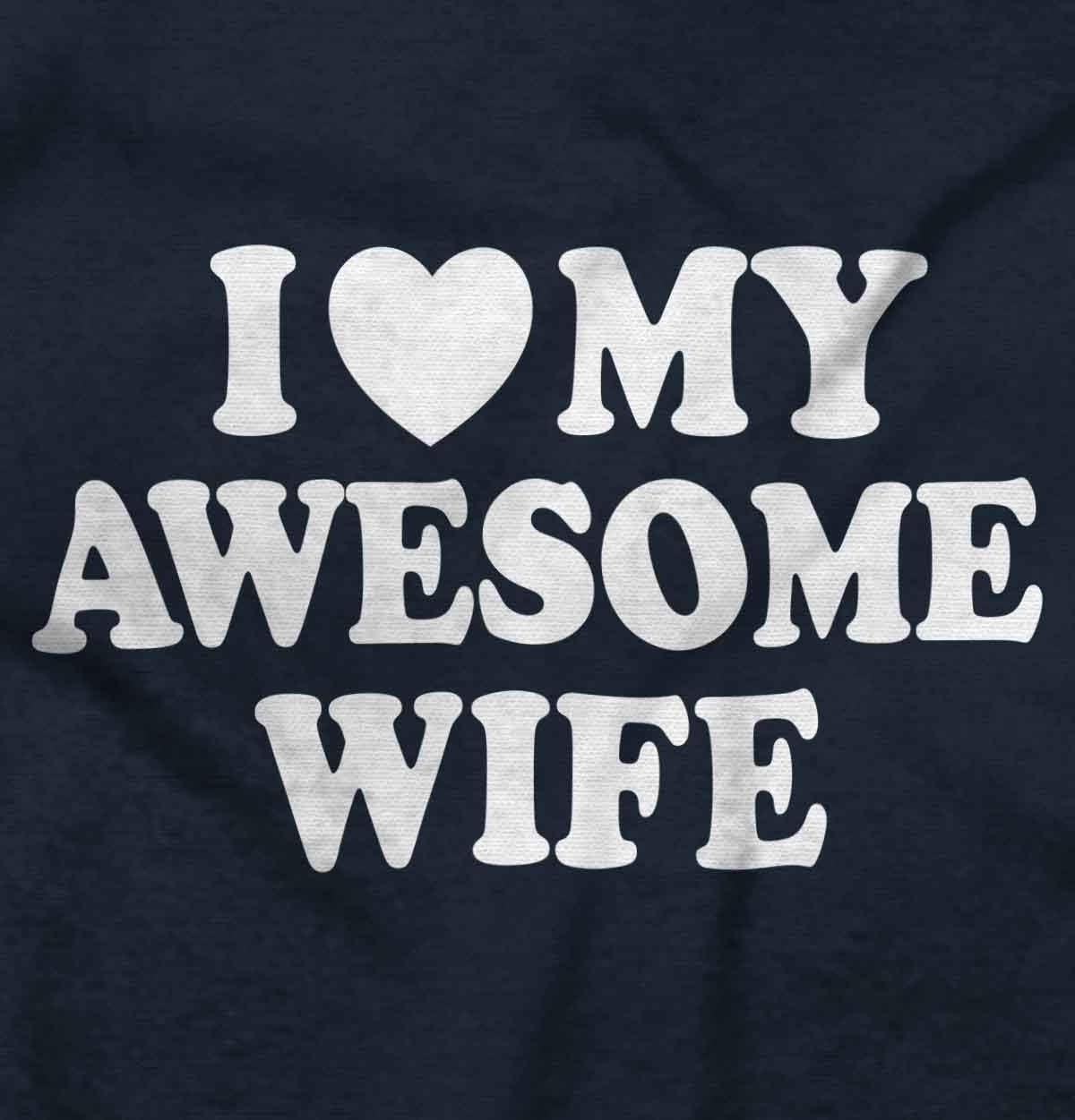imageI Love My Awesome Wife Cute Husband Mens Graphic T Shirt TeesNavy