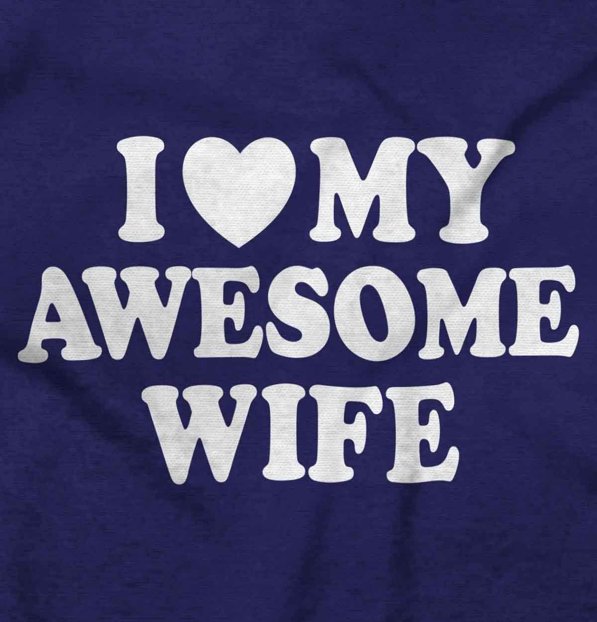 imageI Love My Awesome Wife Cute Husband Mens Graphic T Shirt TeesPurple