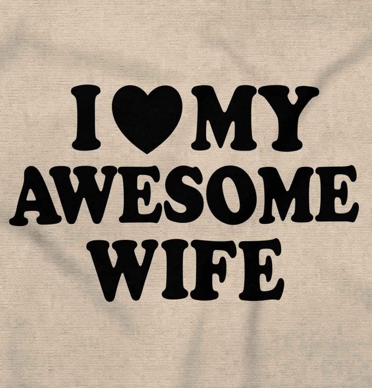 imageI Love My Awesome Wife Cute Husband Mens Graphic T Shirt TeesSand