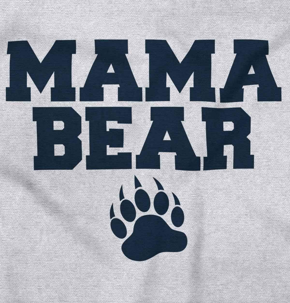 imageMama Bear Paw Print Cute Mothers Day Womens Graphic T Shirt TeesAsh Grey