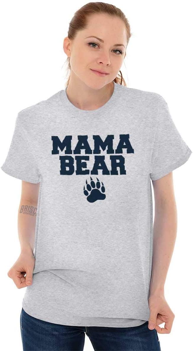 imageMama Bear Paw Print Cute Mothers Day Womens Graphic T Shirt TeesAsh Grey