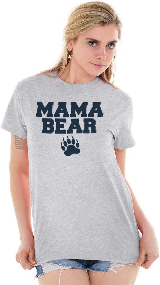 imageMama Bear Paw Print Cute Mothers Day Womens Graphic T Shirt TeesAsh Grey