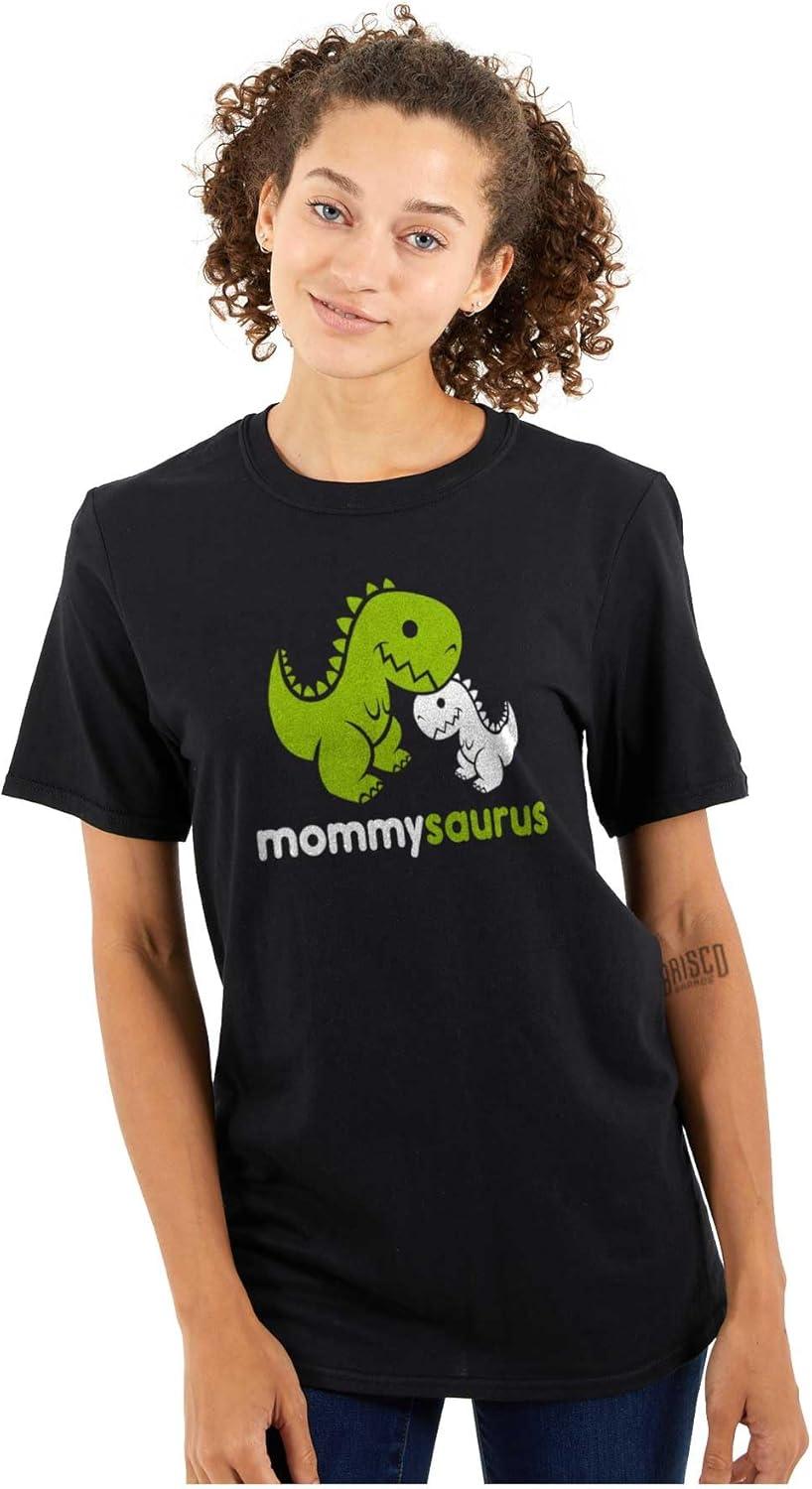 imageMommysaurus Cute Dinosaur Mothers Day Womens Graphic T Shirt TeesBlack