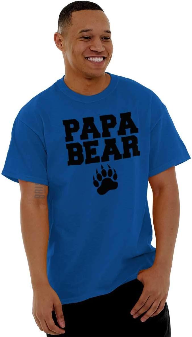 imagePapa Bear Dad Fathers Day Pawprint Mens Graphic T Shirt TeesRoyal