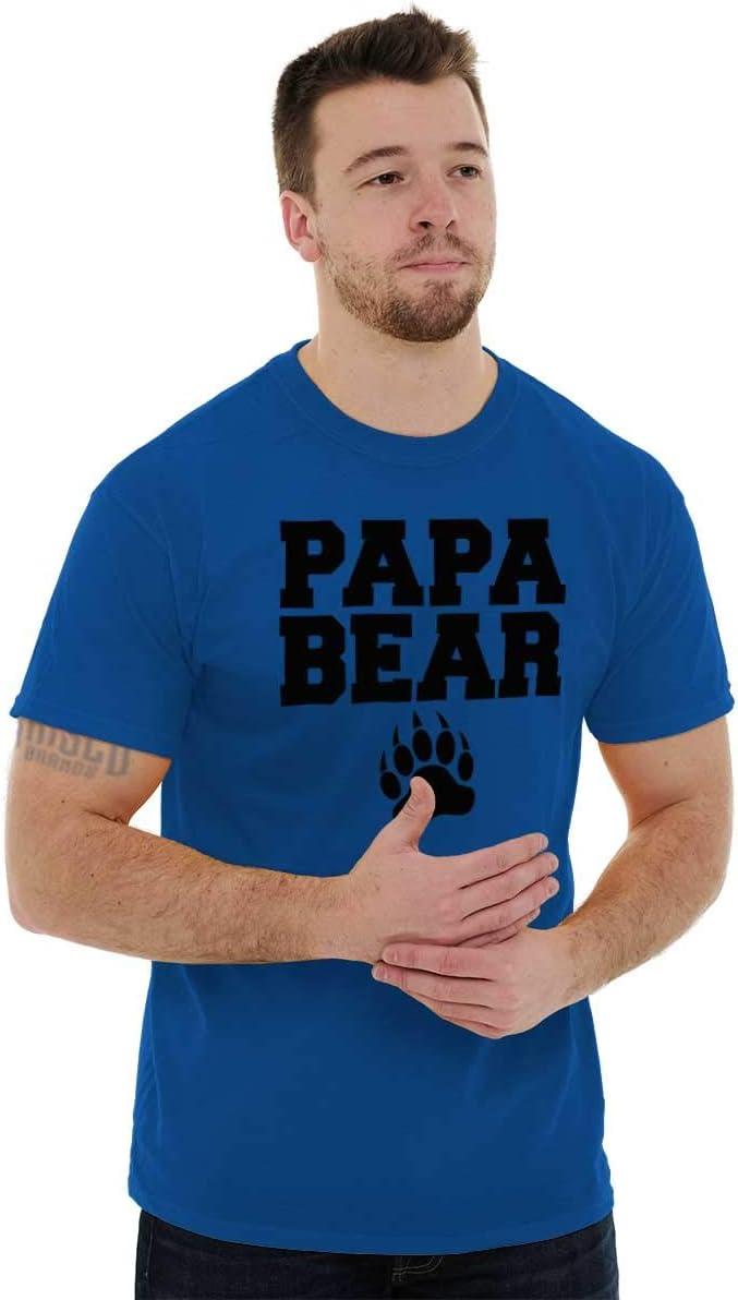 imagePapa Bear Dad Fathers Day Pawprint Mens Graphic T Shirt TeesRoyal