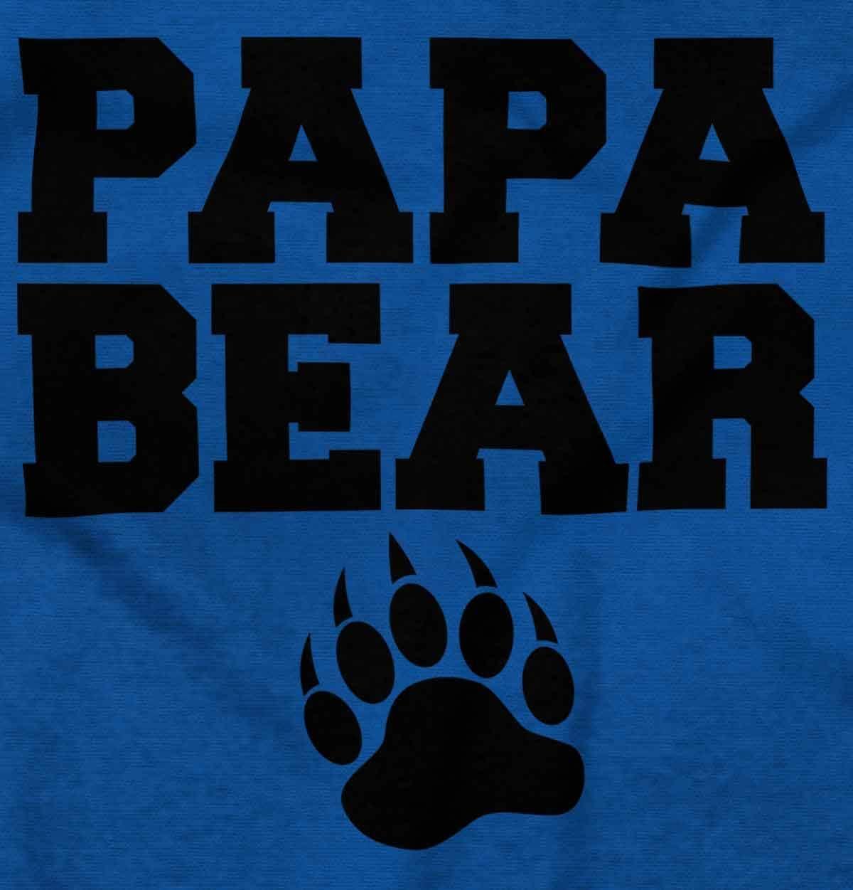 imagePapa Bear Dad Fathers Day Pawprint Mens Graphic T Shirt TeesRoyal