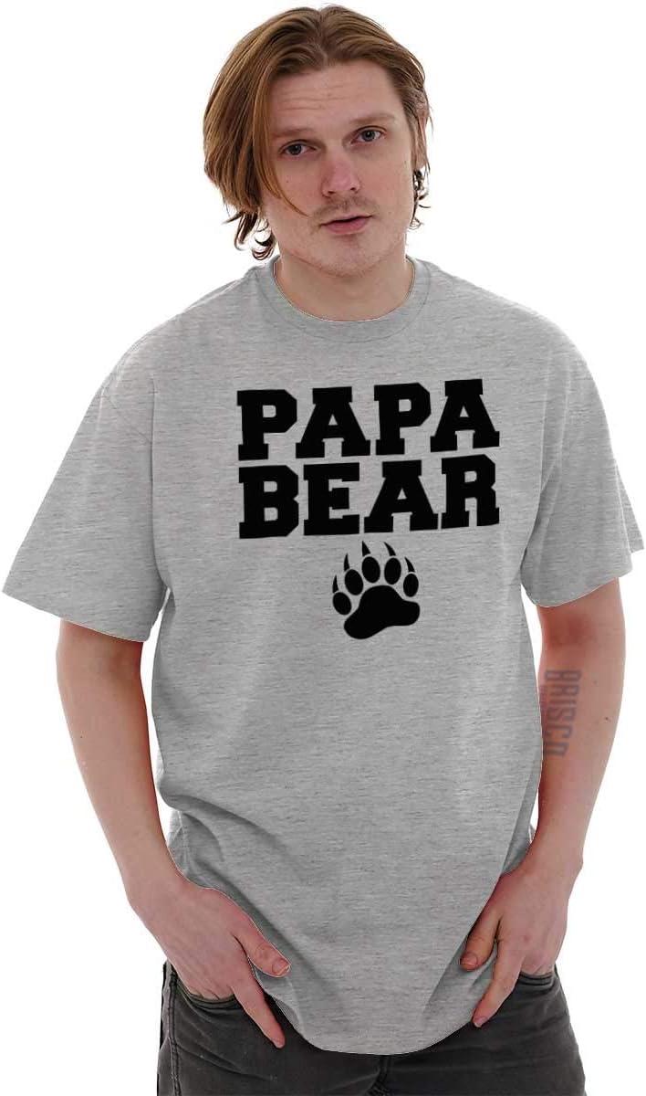 imagePapa Bear Dad Fathers Day Pawprint Mens Graphic T Shirt TeesSport Grey