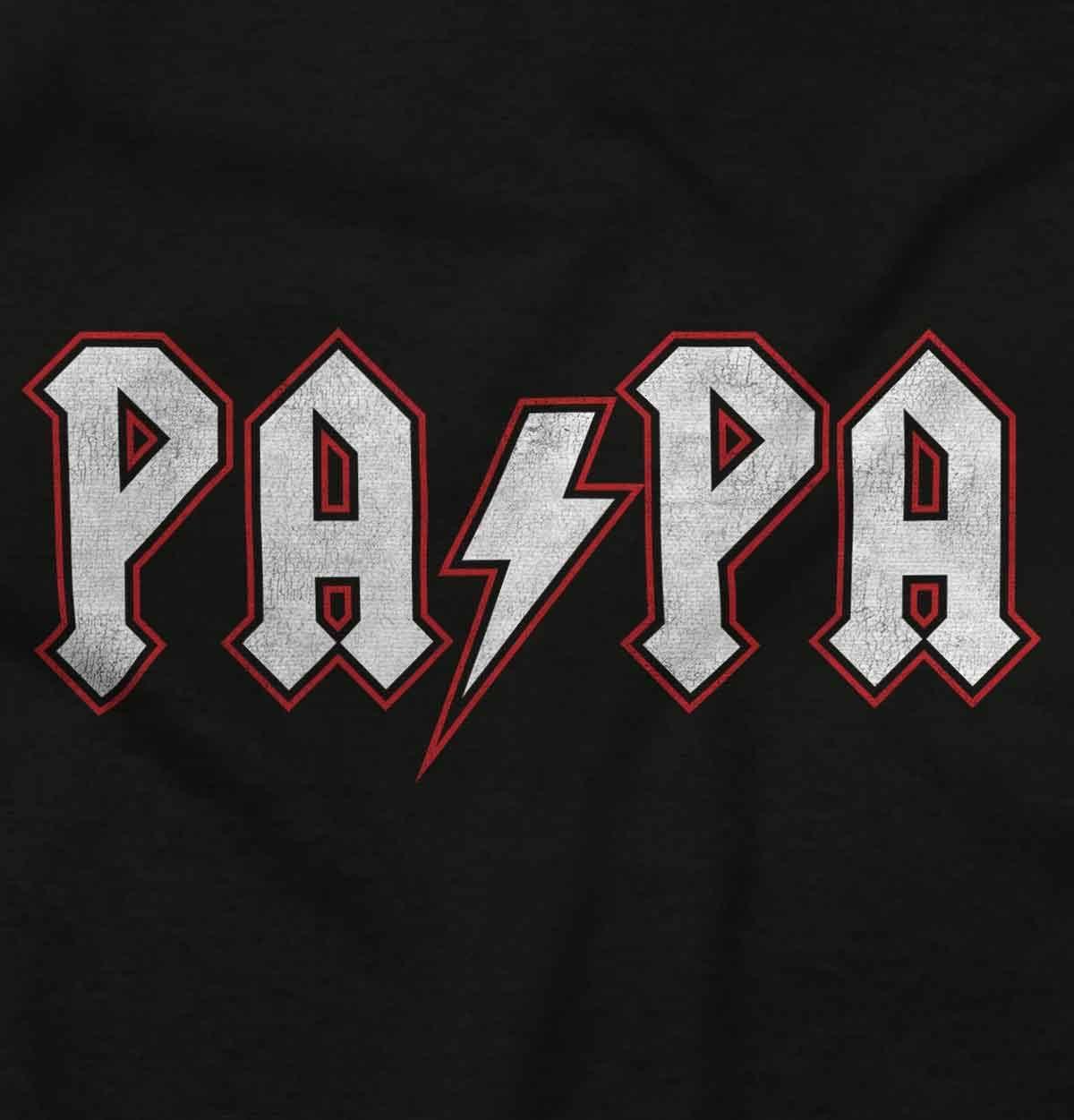 imagePapa Rock Logo Grandpa Grandfather Mens Graphic T Shirt TeesBlack