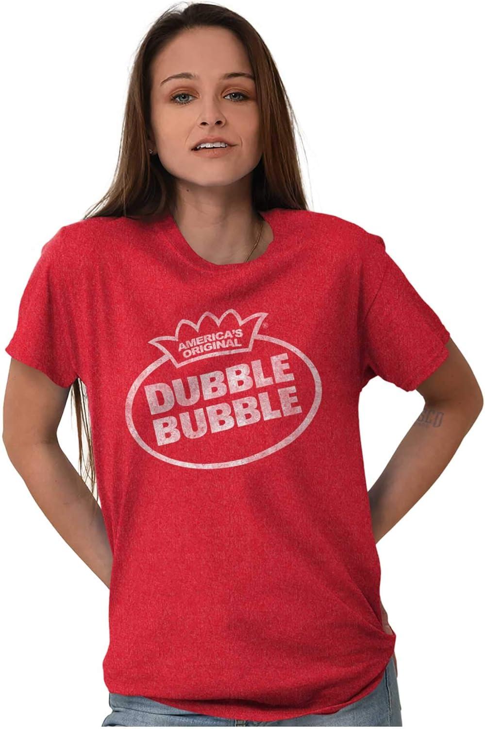 imageRetro Dubble Bubble Vintage Classic Logo Graphic T Shirt Men or WomenHeather Red