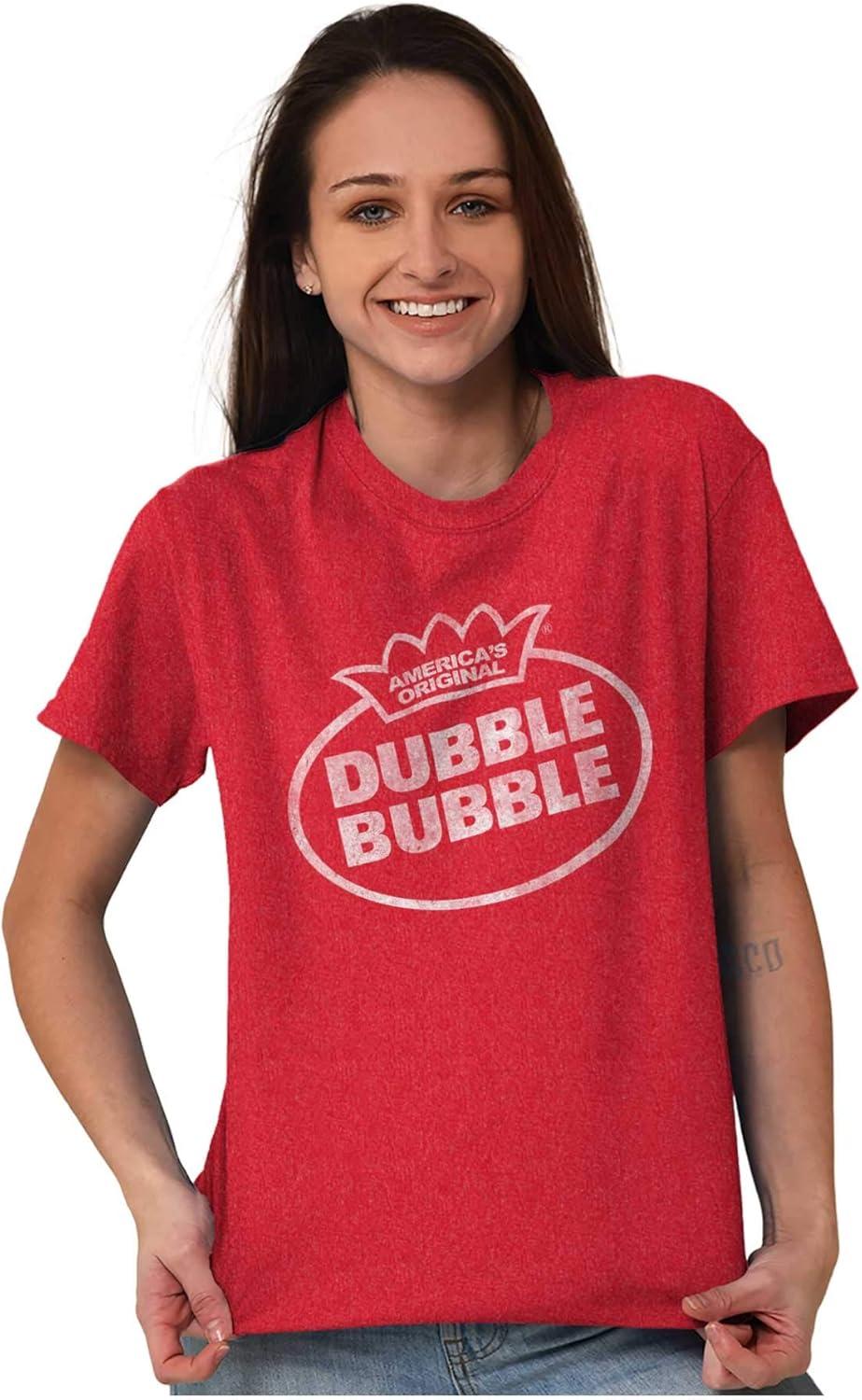 imageRetro Dubble Bubble Vintage Classic Logo Graphic T Shirt Men or WomenHeather Red