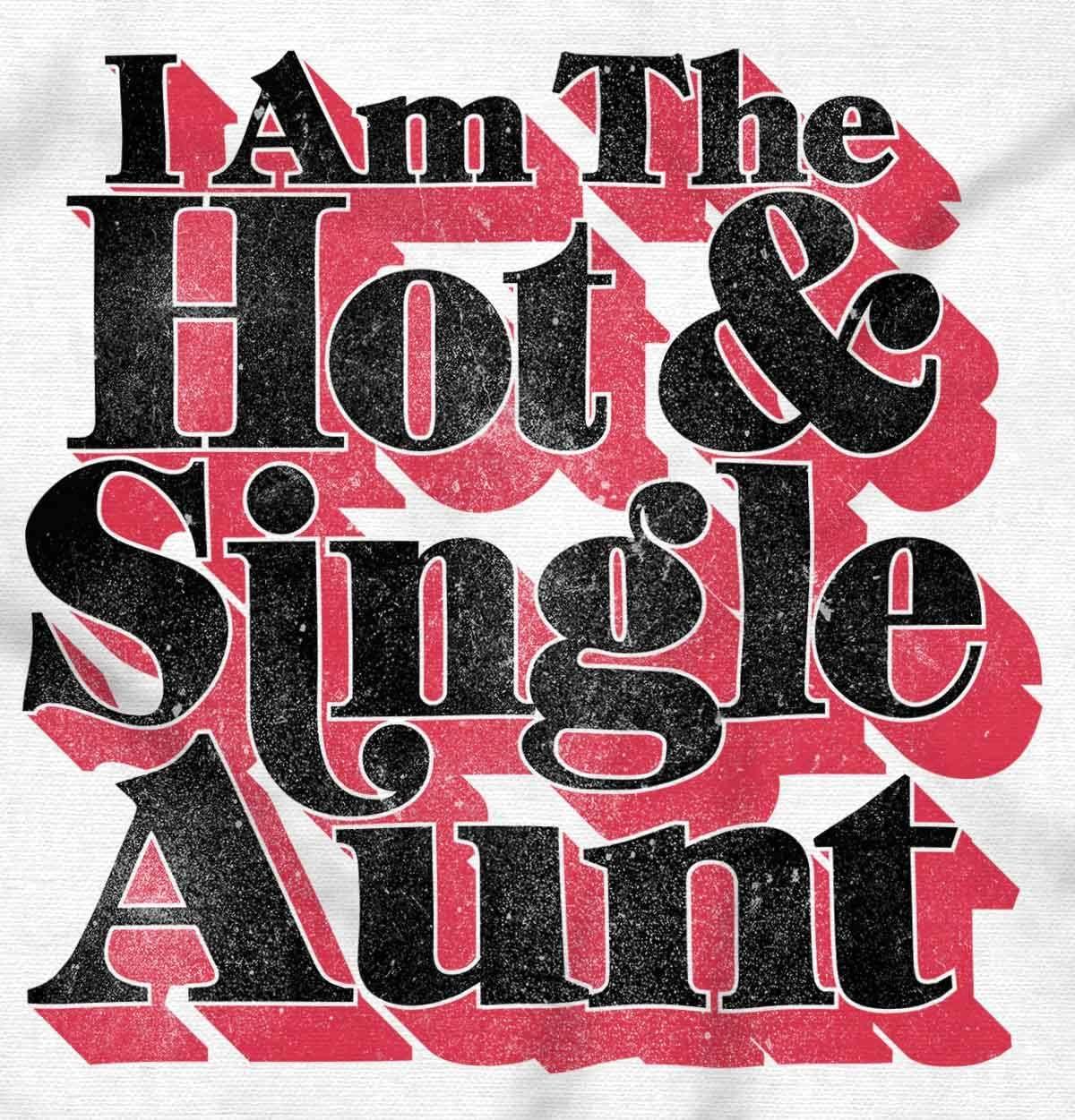 imageSingle Cool Cute Funny Auntie Aunt Womens Slim Fit Graphic TeeWhite