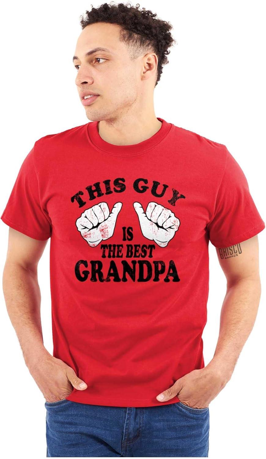 imageThis Guy Best Grandpa Grandfather Mens Graphic T Shirt TeesRed