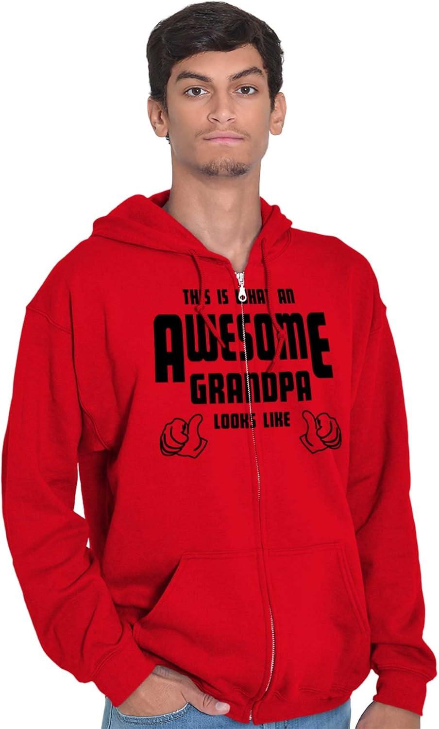 imageWhat An Awesome Grandpa Looks Like Zip Hoodie Sweatshirt MenRed