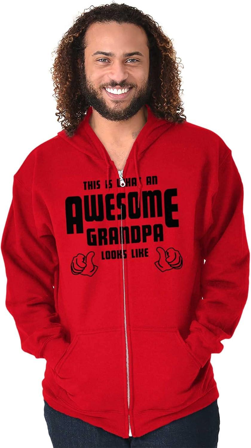 imageWhat An Awesome Grandpa Looks Like Zip Hoodie Sweatshirt MenRed