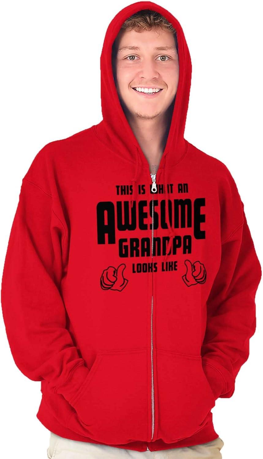 imageWhat An Awesome Grandpa Looks Like Zip Hoodie Sweatshirt MenRed