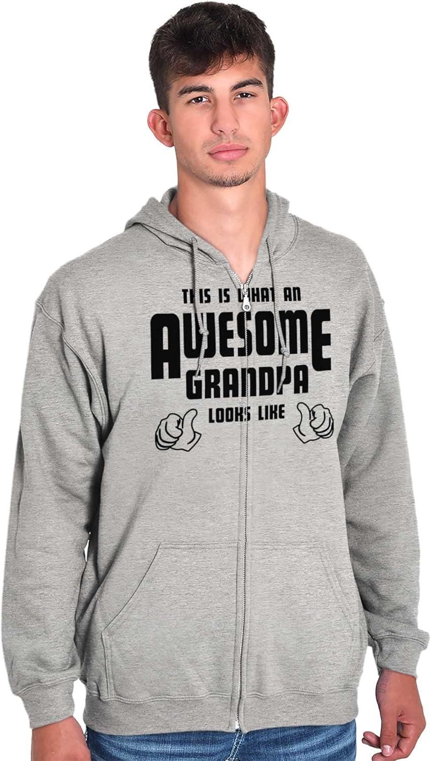 imageWhat An Awesome Grandpa Looks Like Zip Hoodie Sweatshirt MenSport Grey