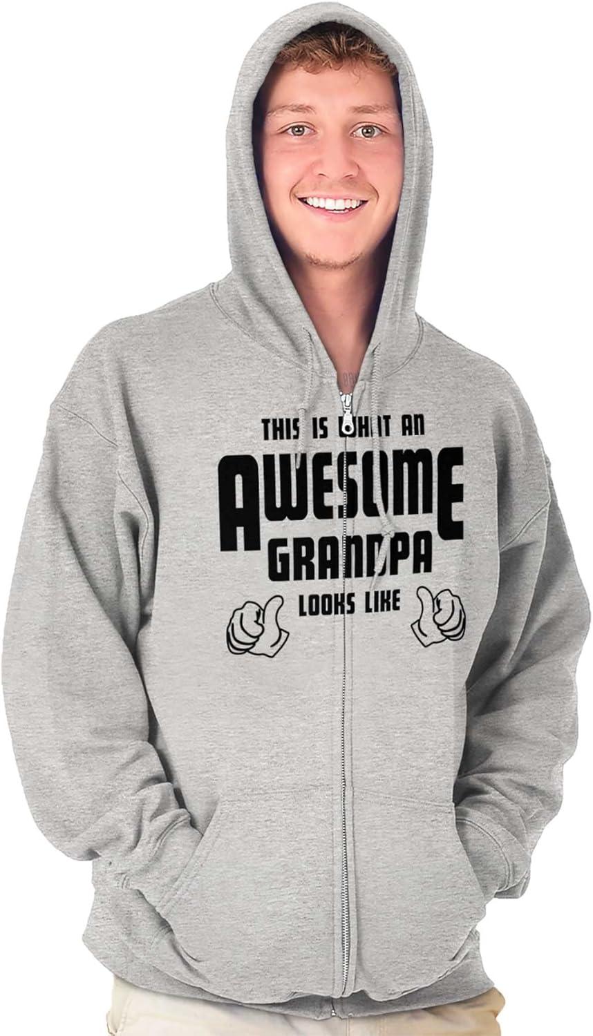 imageWhat An Awesome Grandpa Looks Like Zip Hoodie Sweatshirt MenSport Grey