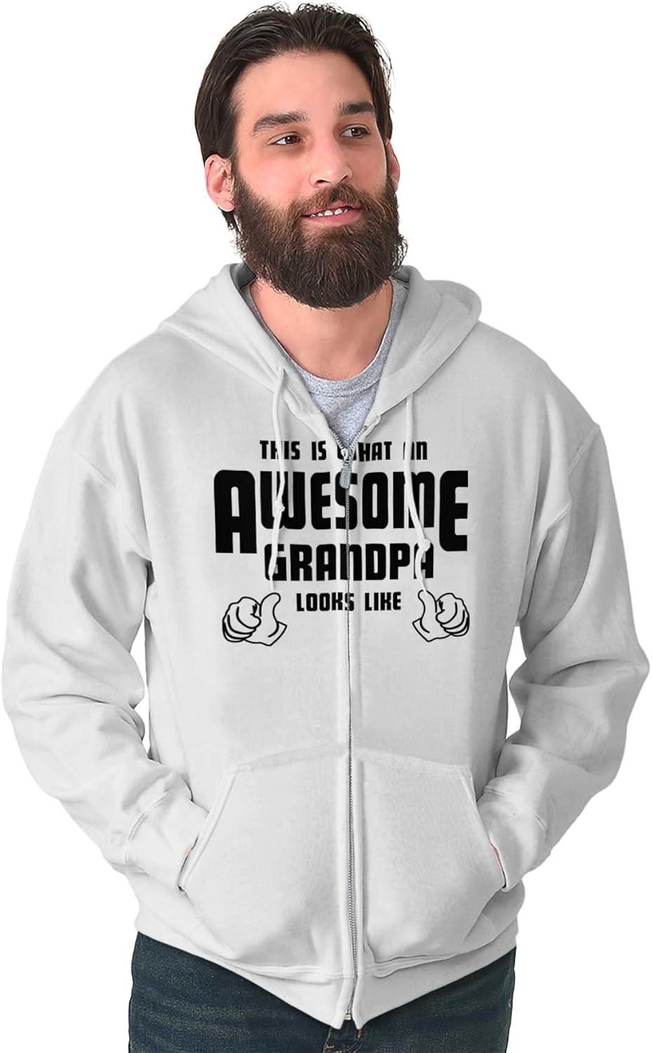 imageWhat An Awesome Grandpa Looks Like Zip Hoodie Sweatshirt MenWhite