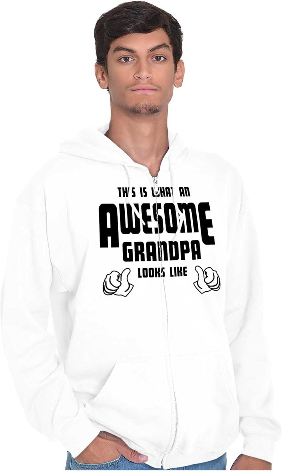 imageWhat An Awesome Grandpa Looks Like Zip Hoodie Sweatshirt MenWhite