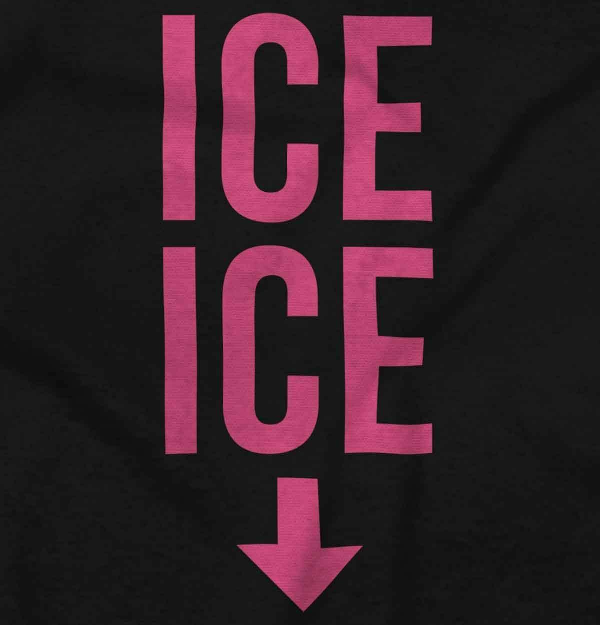imageWomens Maternity Ice Baby Arrow Bump Expecting T Shirt TeeBlack Pink Ink