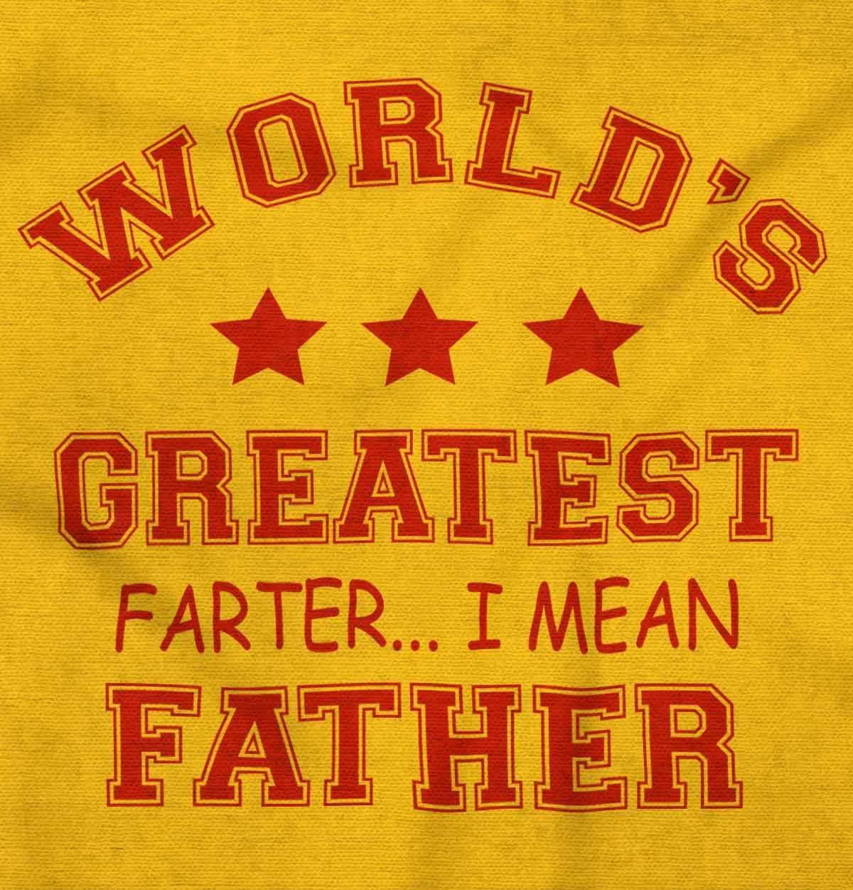 imageWorlds Greatest Farter Father Funny Mens Graphic T Shirt TeesGold