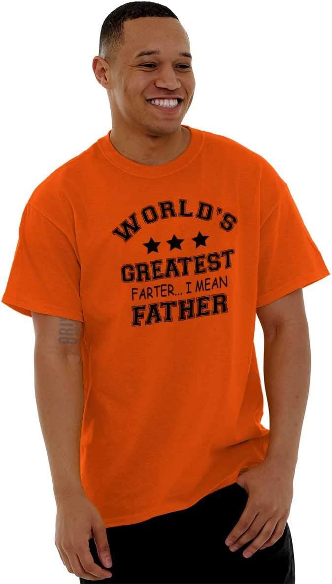 imageWorlds Greatest Farter Father Funny Mens Graphic T Shirt TeesOrange