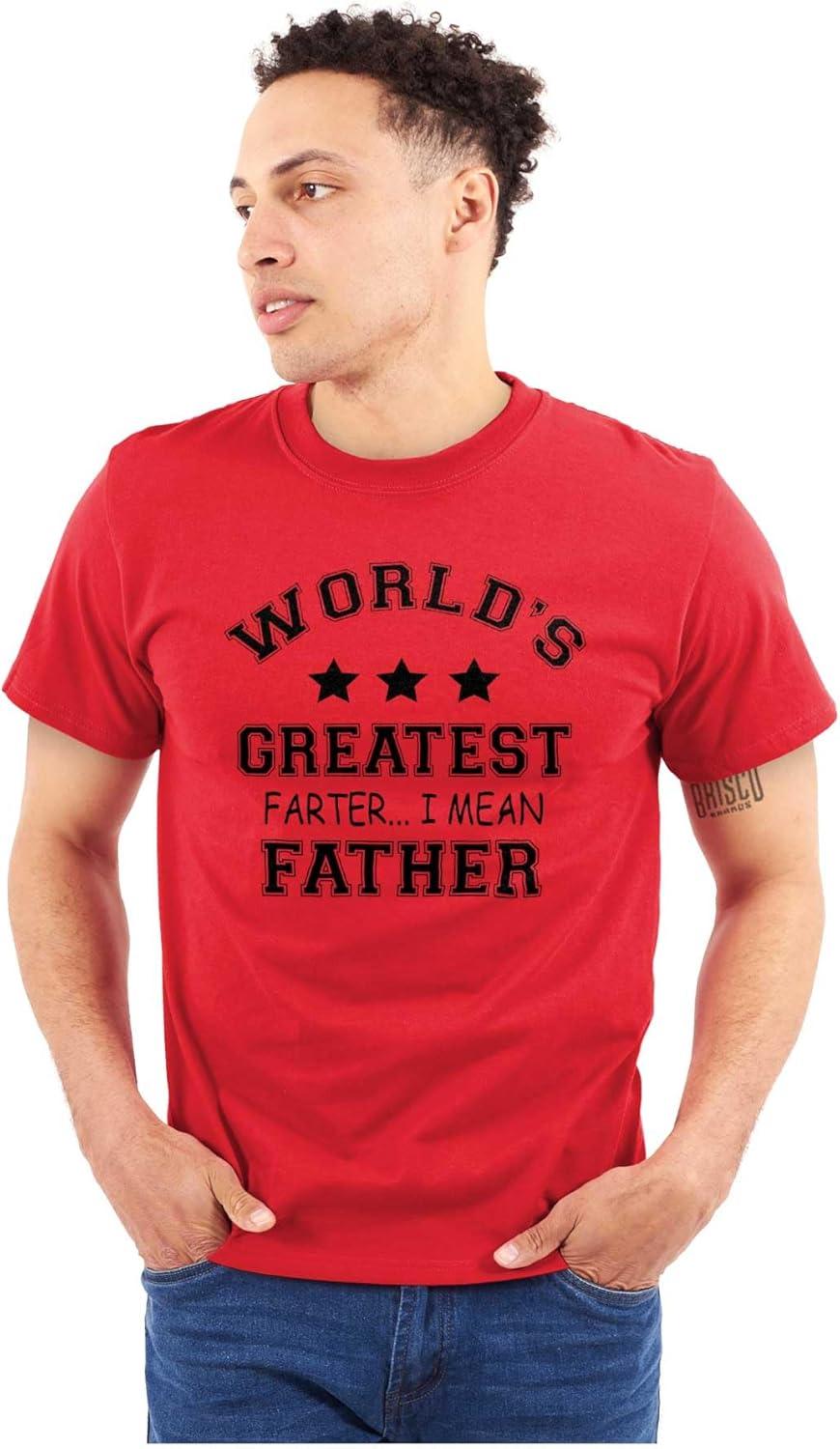 imageWorlds Greatest Farter Father Funny Mens Graphic T Shirt TeesRed
