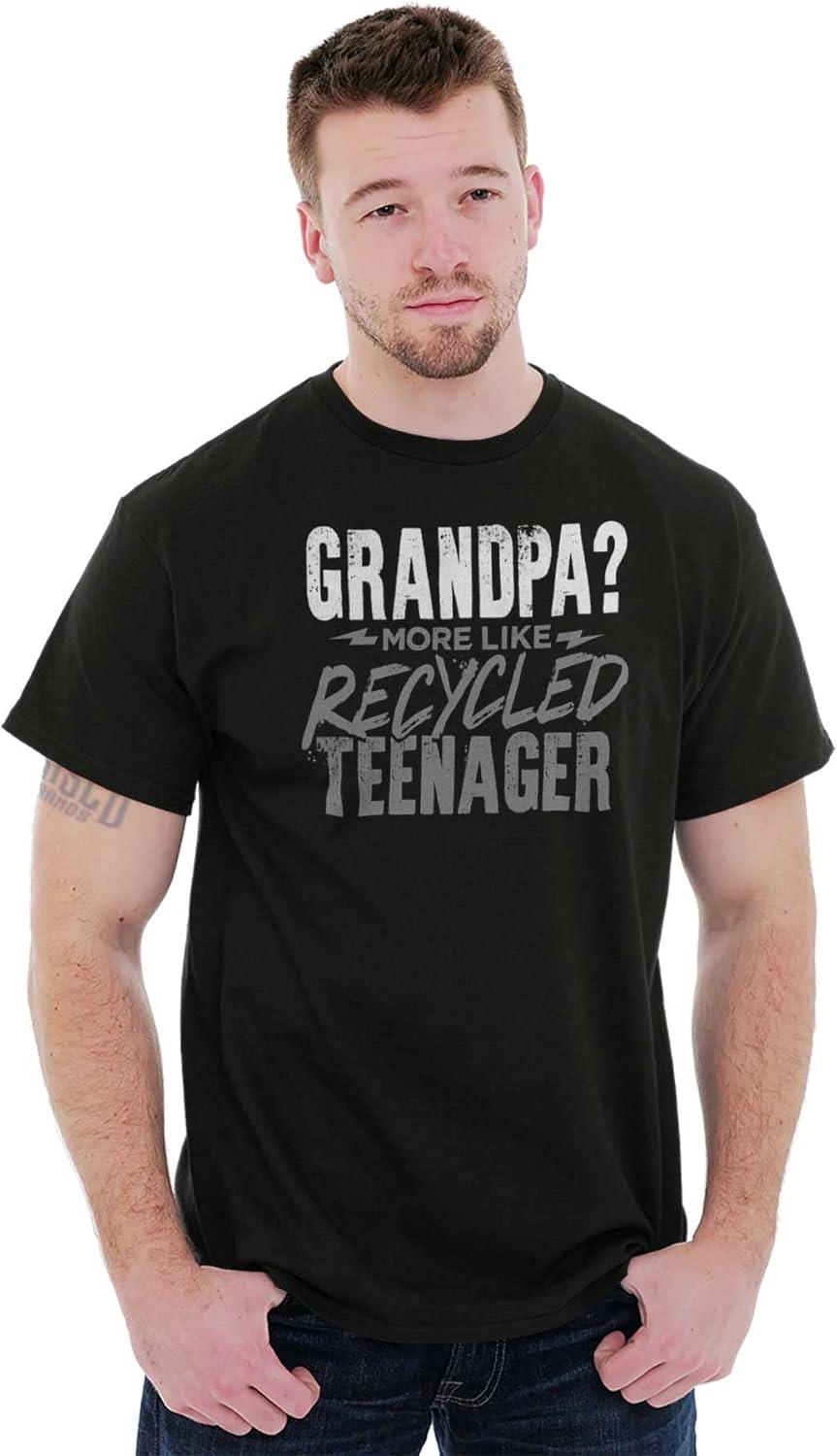 imageYoung at Heart Grandpa Grandparent Mens Graphic T Shirt TeesBlack