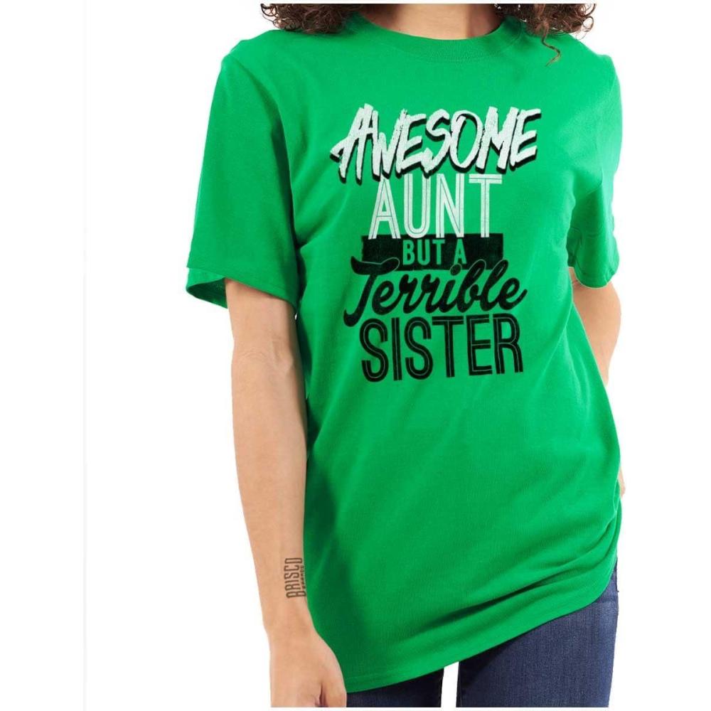 imageBest Awesome Crazy Sister Cute Funny Womens Graphic T Shirt TeesIrish Green
