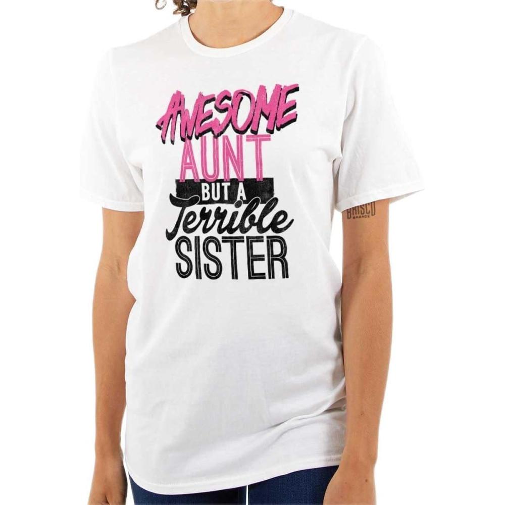 imageBest Awesome Crazy Sister Cute Funny Womens Graphic T Shirt TeesWhite