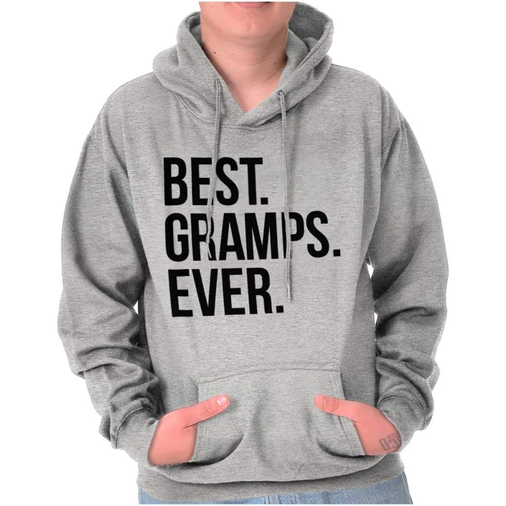 imageBest Gramps Ever Grandpa Grandfather Hoodie Hooded Sweatshirt MenSport Grey