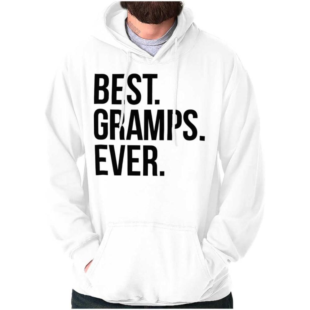 imageBest Gramps Ever Grandpa Grandfather Hoodie Hooded Sweatshirt MenWhite