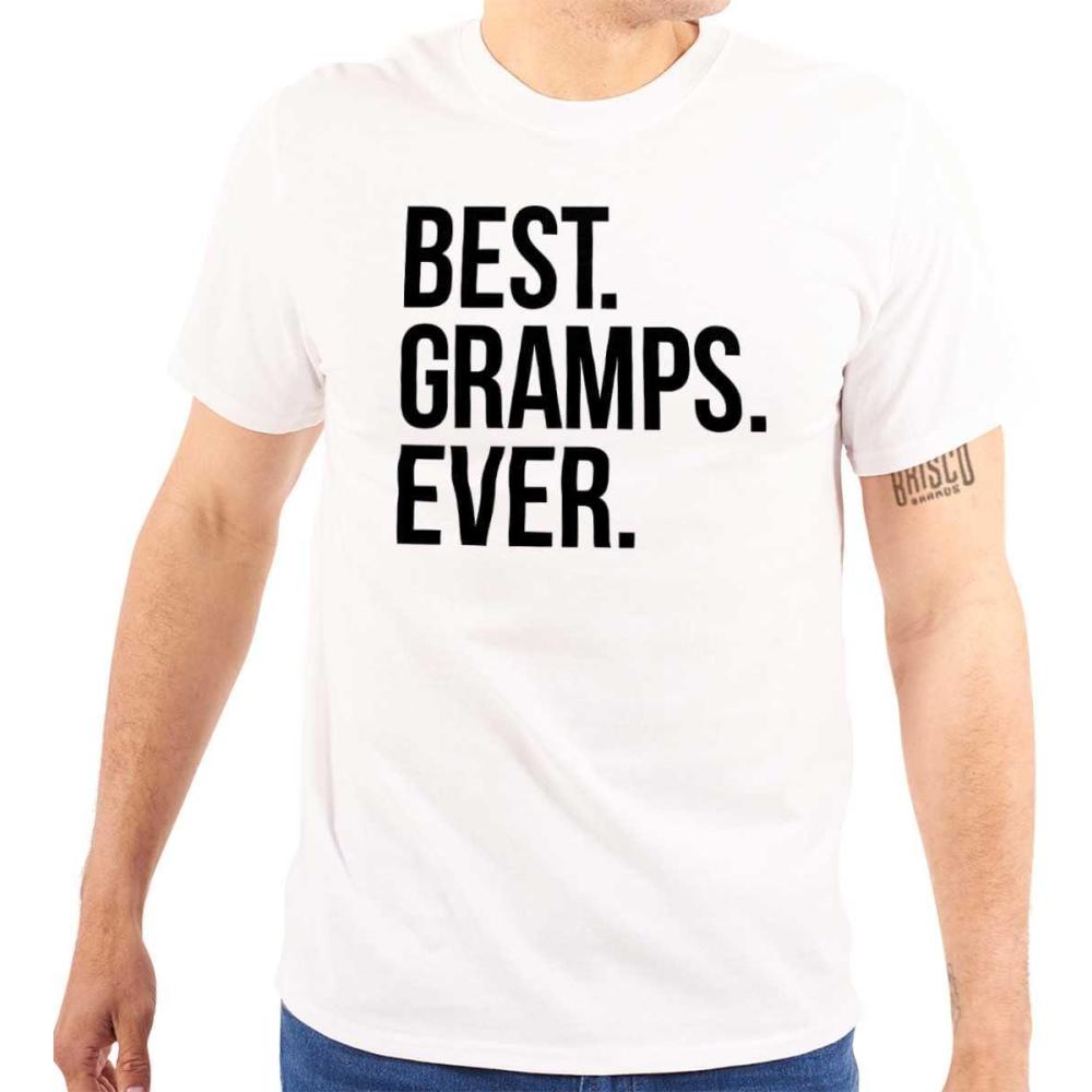 imageBest Gramps Ever Grandpa Grandfather Mens Graphic T Shirt TeesWhite