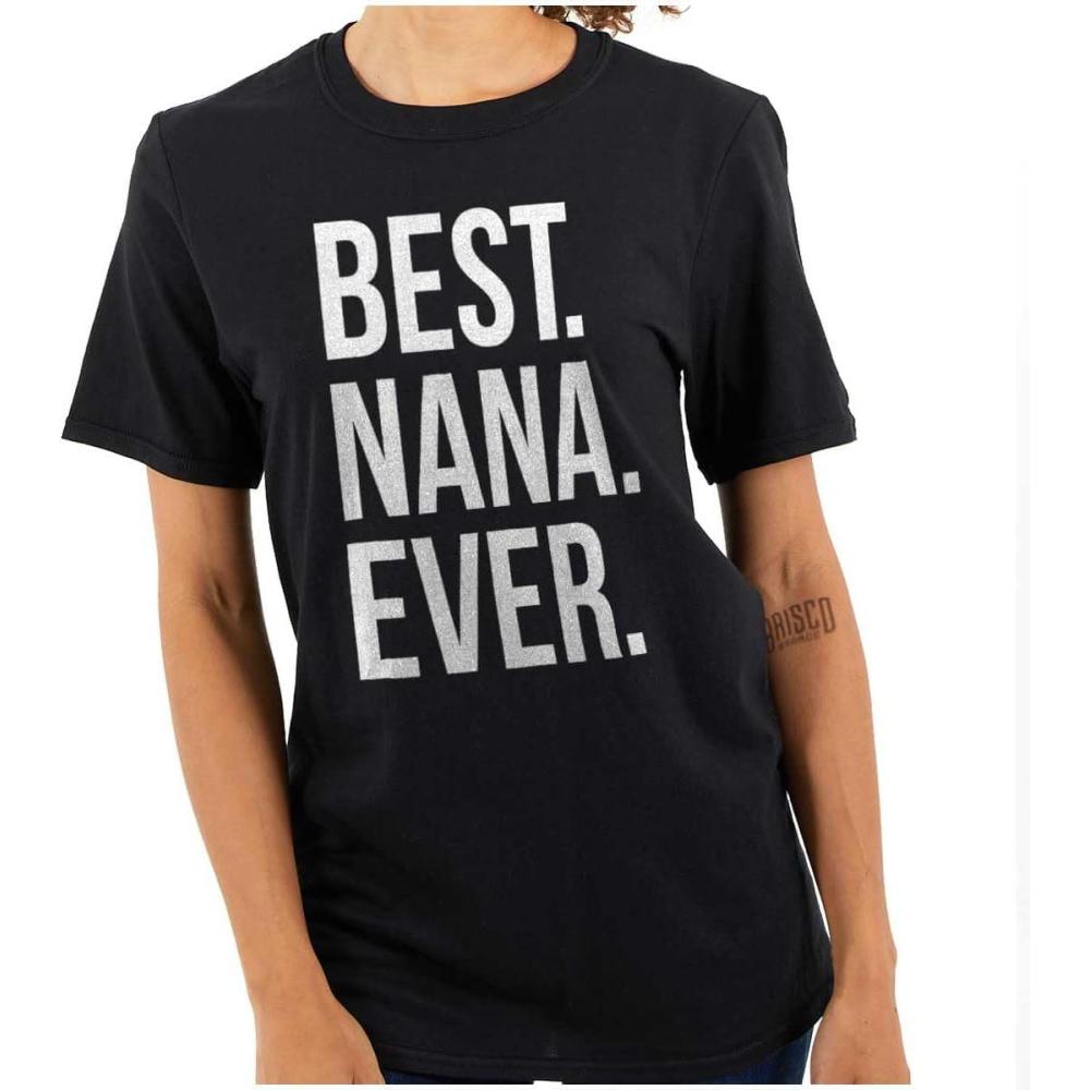imageBest Nana Ever Grandmother Grandma Womens Graphic T Shirt TeesBlack