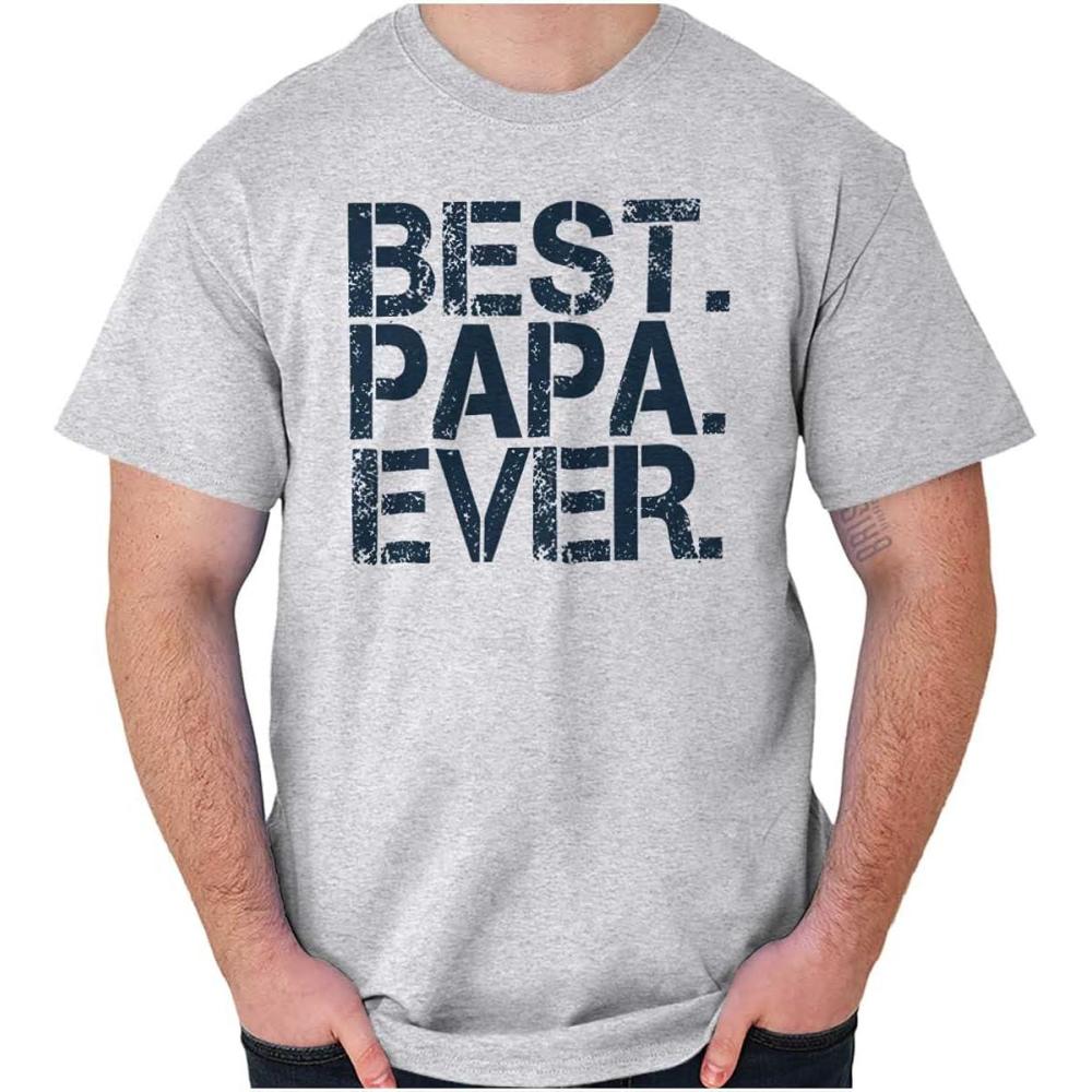 imageBest Papa Ever Worlds Greatest Father Mens Graphic T Shirt TeesAsh Grey