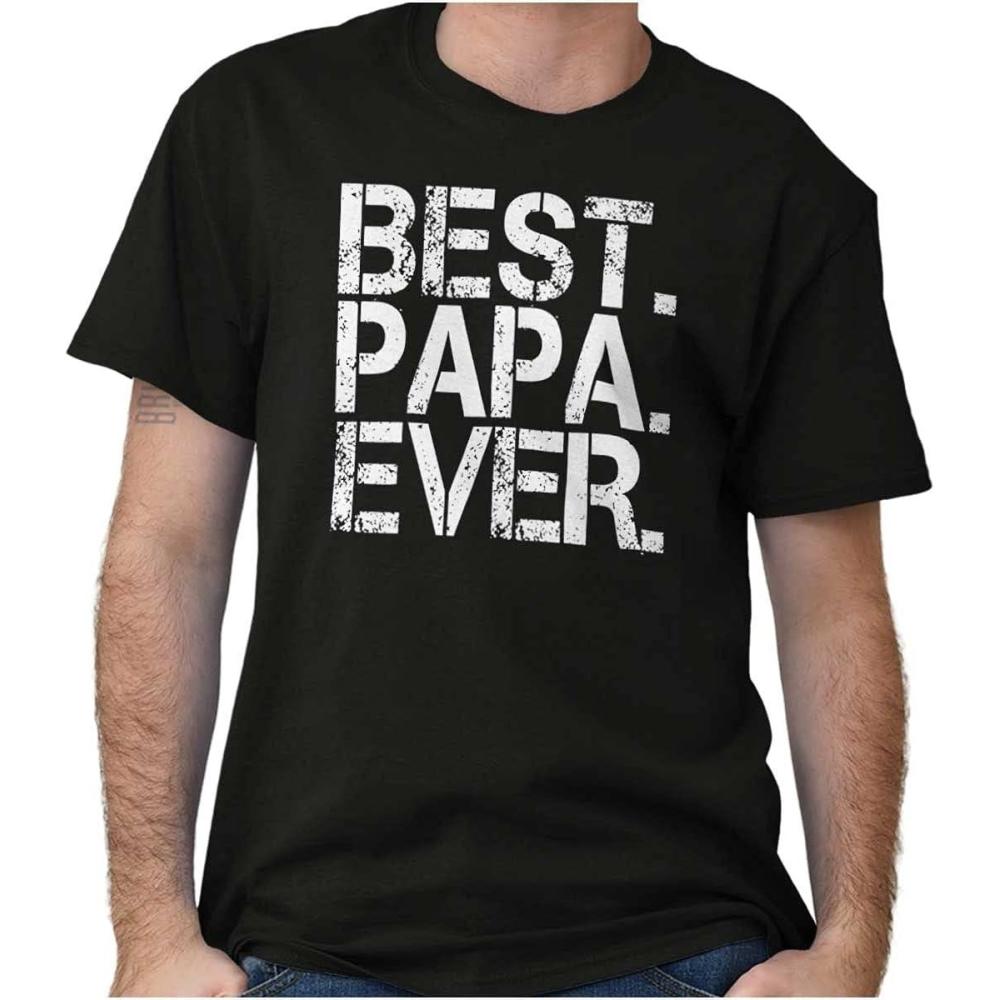 imageBest Papa Ever Worlds Greatest Father Mens Graphic T Shirt TeesBlack