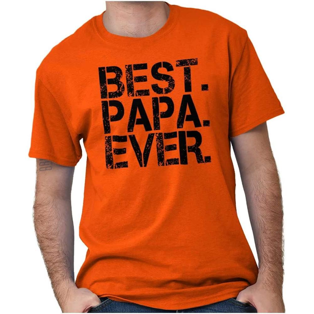 imageBest Papa Ever Worlds Greatest Father Mens Graphic T Shirt TeesOrange