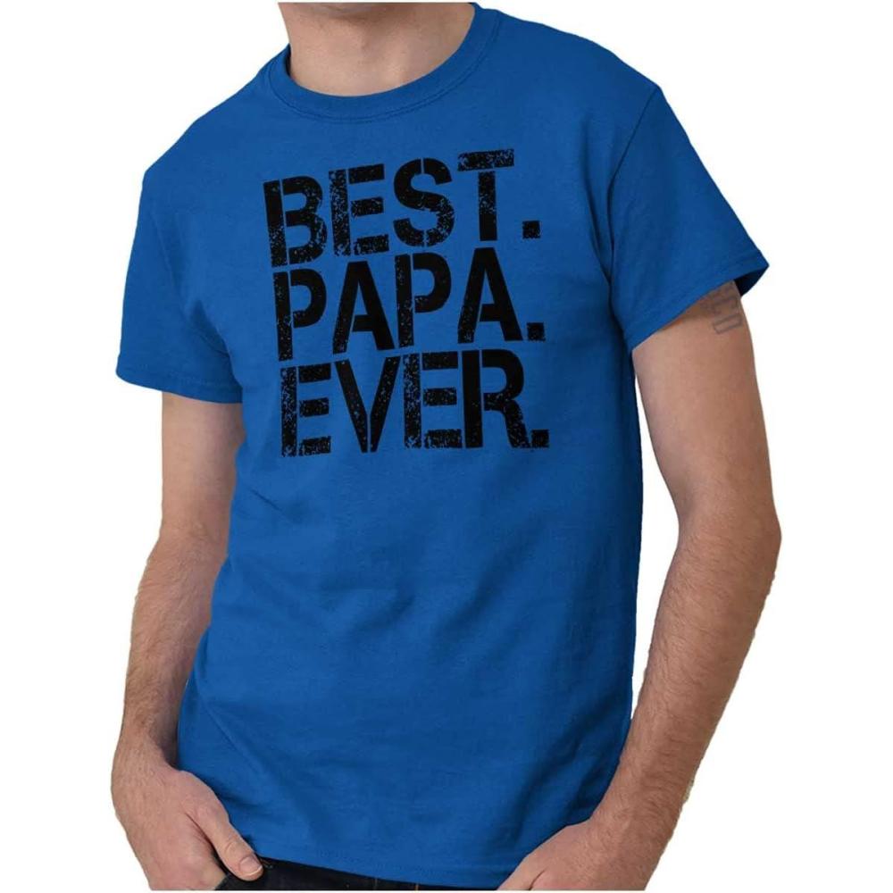 imageBest Papa Ever Worlds Greatest Father Mens Graphic T Shirt TeesRoyal