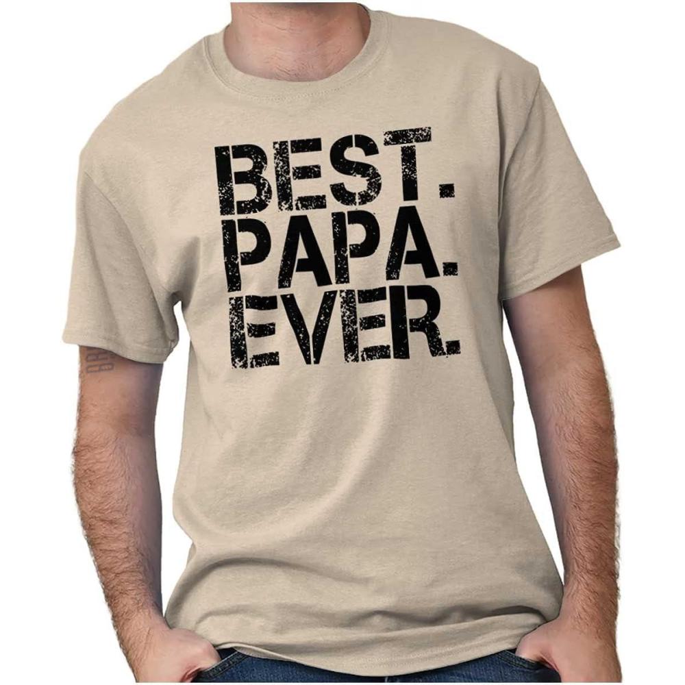 imageBest Papa Ever Worlds Greatest Father Mens Graphic T Shirt TeesSand