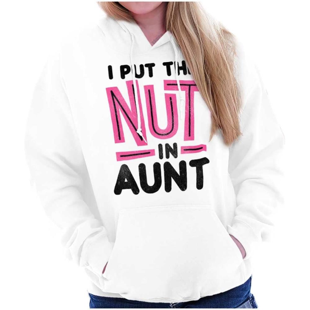 imageBrisco Brands Aunt Cute Funny Cool Crazy Auntie Hoodie Sweatshirt WomenWhite